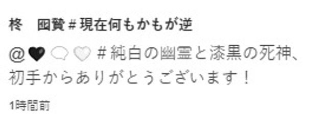 🖤🗨️🤍＃純白の幽霊と漆黒の死神、さんの壁紙画像
