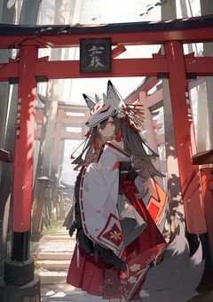 狐神社の狐神様。