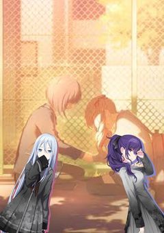 いちゃこらしてる絵名瑞と、それを見てる奏とまふゆ