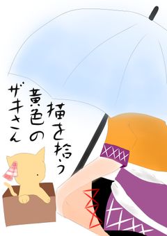 ザキさん黄色の猫を拾う