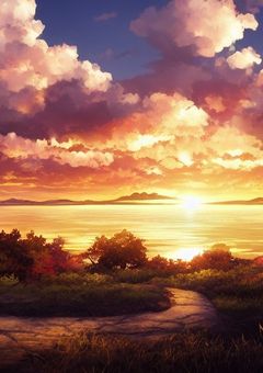 夕日を照らす月明かりの誓い？