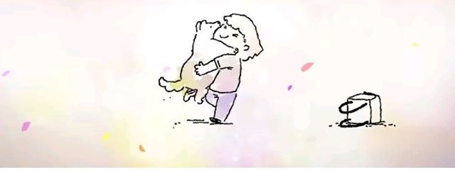 桃色うさぎと黒いくまさんの壁紙画像