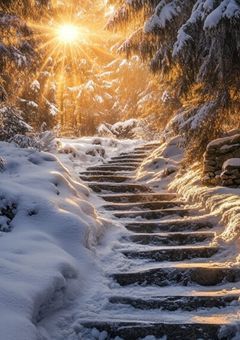 戦争の雪道