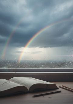 7色の虹が架かる、さよならの空。