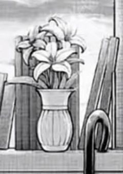 　鬼と桃の花が咲く