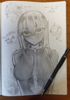 【検証】百均の2mmシャーペンで絵を描き続けたら、50枚描く頃には結構絵うまくなってんじゃね??