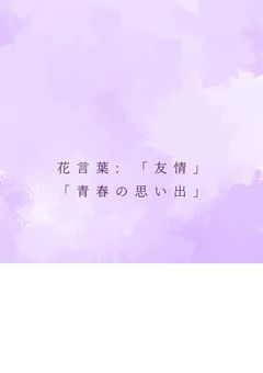 花言葉: 「友情」「青春の思い出」