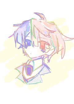 蒼くて赫くて竜胆色の奴