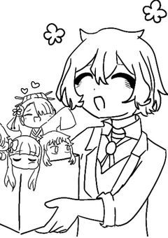 文ストの絵を描く!色塗りはできないから、誰かやって!