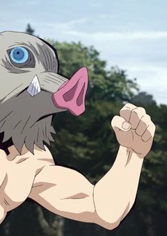 〈  猪 少 年 , ヒ ー ロ ー 目 指 ス ラ シ イ 。  〉