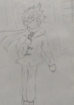 寒空の下で恩人と……