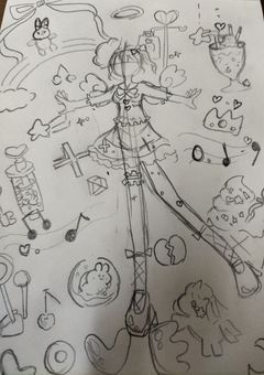 なんかテキトーに絵を描くだけなんです……