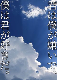 君は僕が嫌いで、僕は君が好きだ。