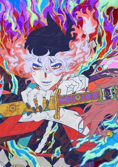 モノノ怪の薬売りの坤の旅のお供の者は何やら九尾と人間と鬼の妖から生まれた半妖のようでバカ強いらしいです