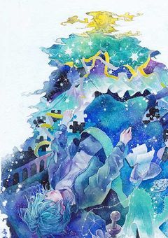 4枚の盾と一輪の花