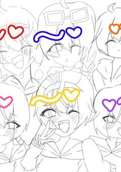 ちょこらびイラスト描いただけ☆